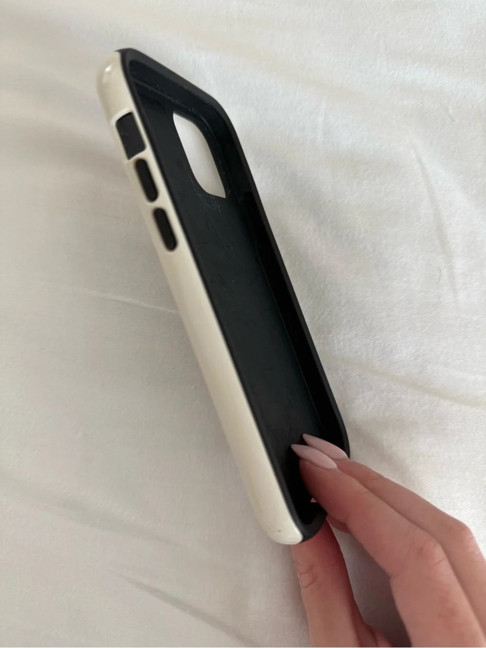 iPhone 12 White and Blue Decorative Phone Case - The Diary